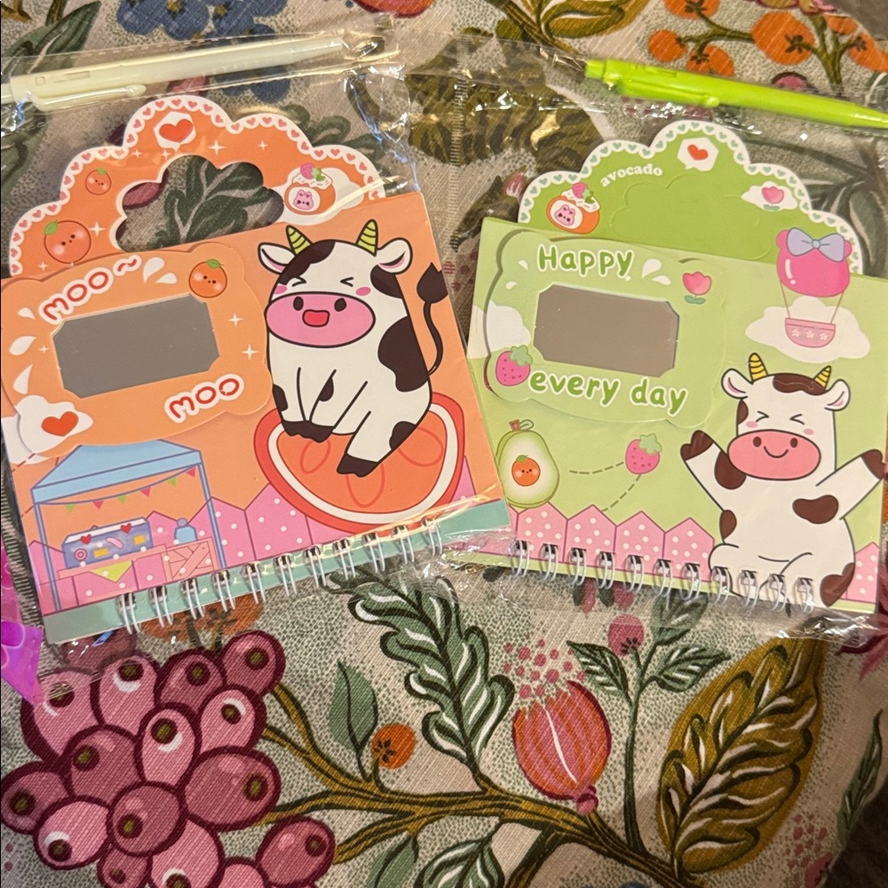 2 Cute Cow Spiral Notebook